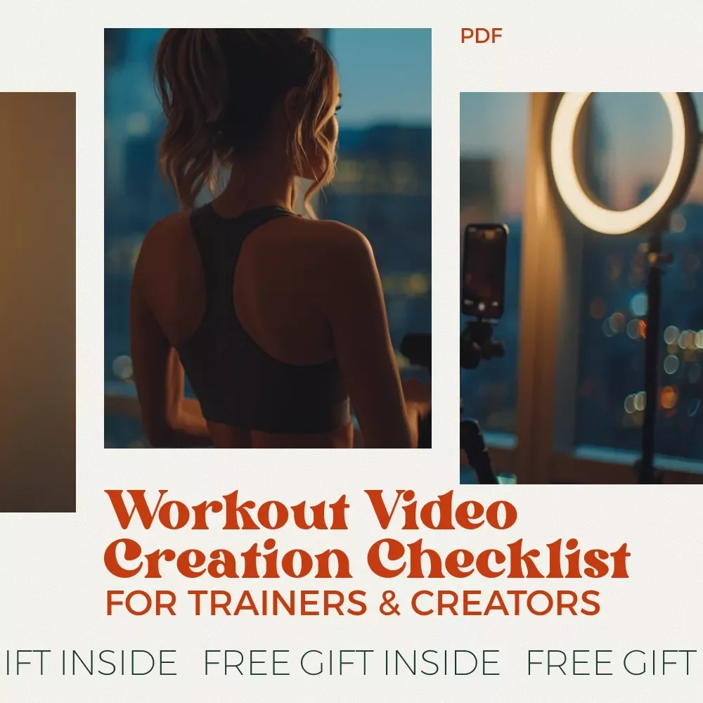 Workout Video Creation Checklist | How to Create a Workout Video Step-by-Step | Digital Fitness Content Planner for Trainers & Creators