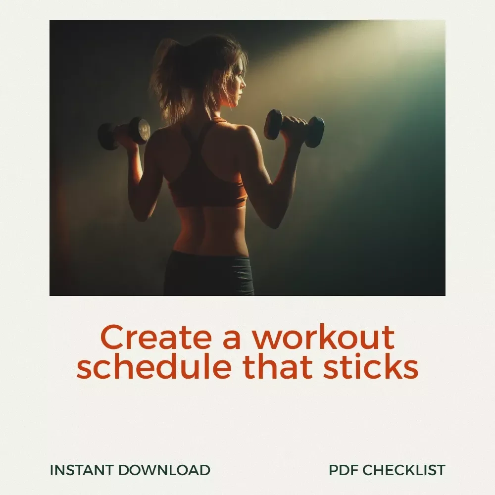 Your No-Excuses Workout Schedule Checklist – Easy Fitness Planner for Beginners | Simple Guide on How to Create a Workout Schedule That Sticks