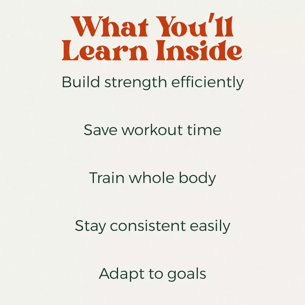 Stronger Every Day with Just One Routine – Whole Body Workout Routine Guide for Busy People, Simple Total Body Training Plan, Digital Fitness Download