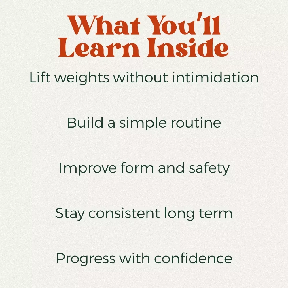Your No-Fail Guide to Starting Weight Lifting with Confidence | Beginner Strength Training eBook | Starter Weight Lifting Routine for Gym & Home
