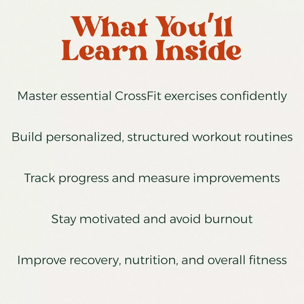 Your Ultimate CrossFit Kickstart Checklist – Digital Guide, WOD Planner & CrossFit Exercises Tracker for Beginners