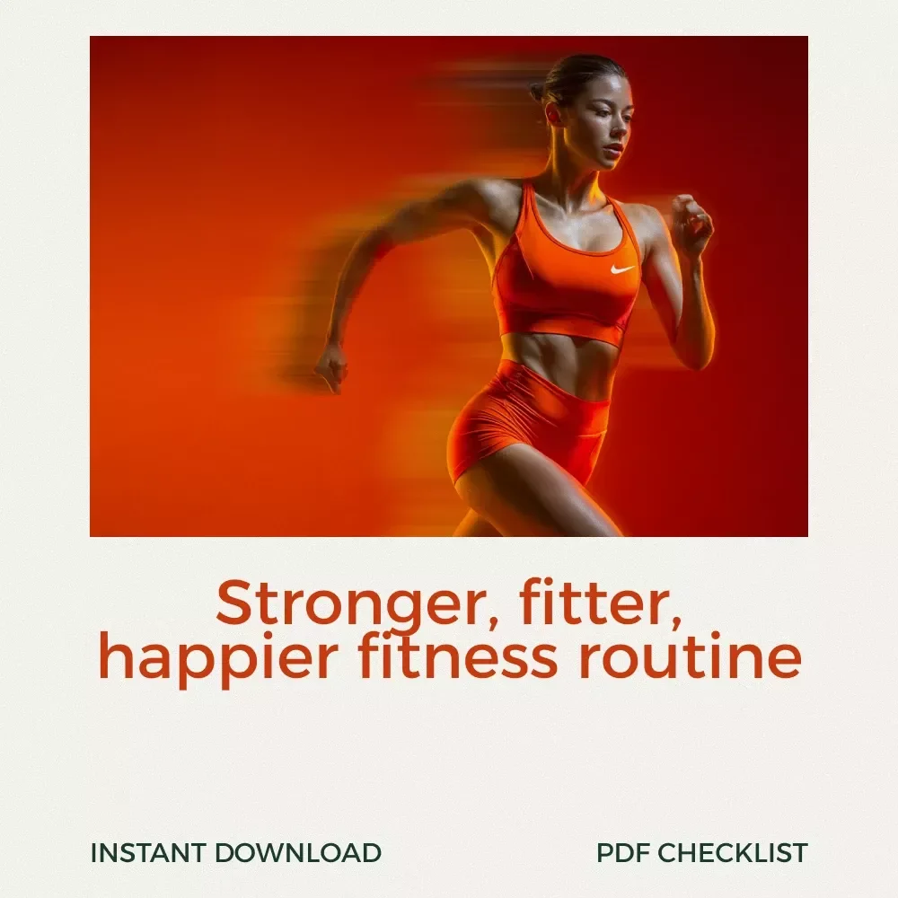 Stronger Fitter Happier: Your Ultimate Fitness Routine Checklist – Best Fitness Routine Planner & Weekly Guide