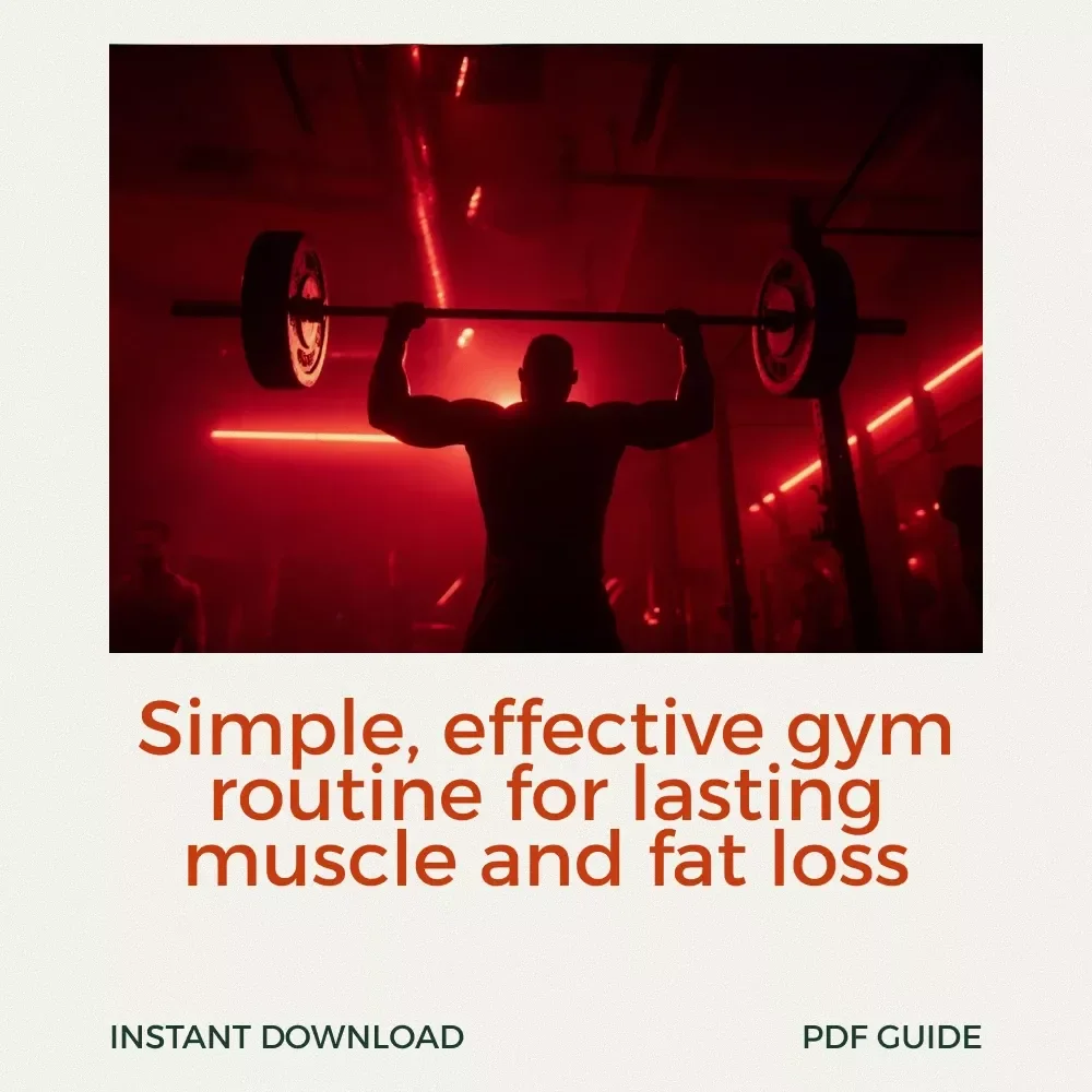 A Simple Gym Routine That Builds Real Results for Men | Gym Routine for Men, Fitness Guide, Muscle and Fat Loss Plan
