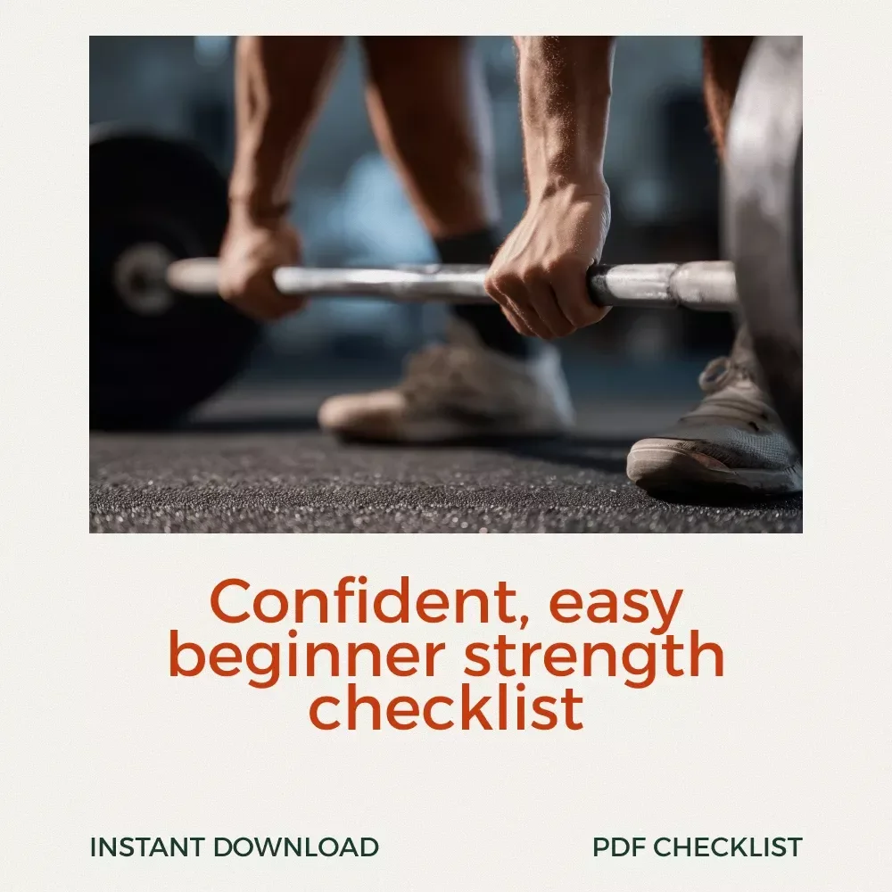 Lift-Off Checklist: Your No-Fluff Beginner’s Guide to Getting Stronger – Starter Weight Lifting Routine Digital Download