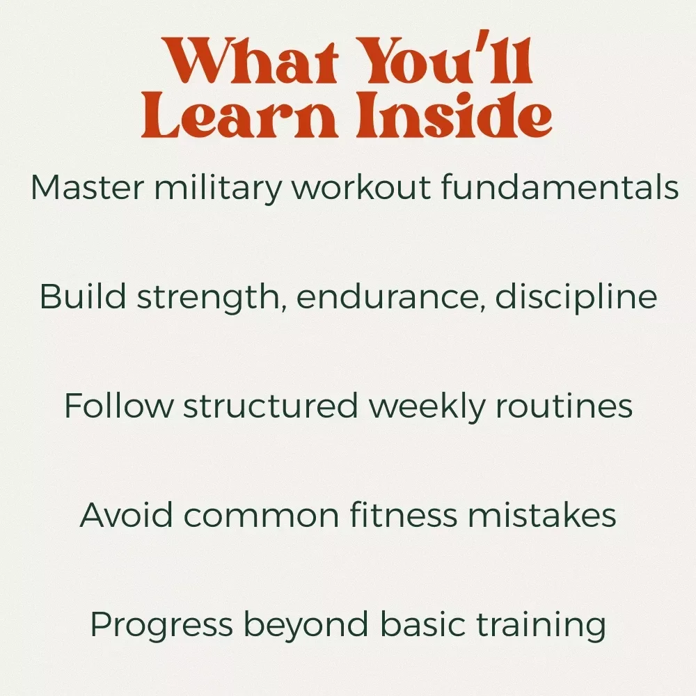 Train Like a Soldier, Perform Like a Machine: Army Basic Training Workout Routine Guide - Digital Download