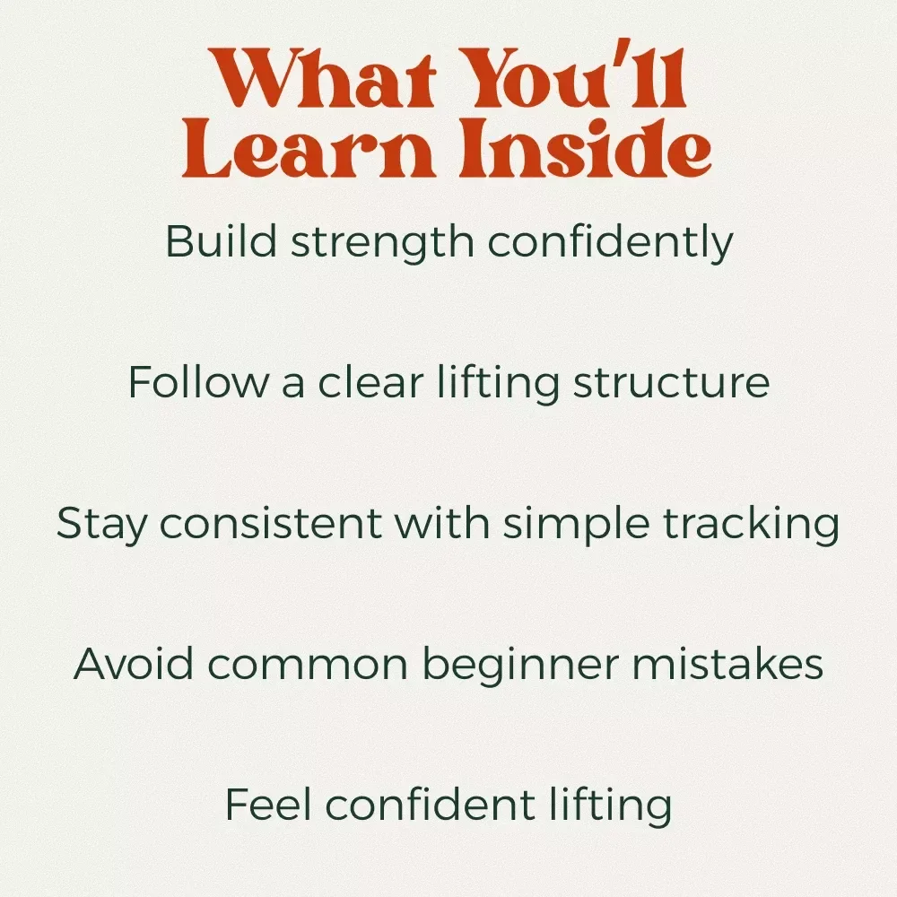 The Beginner’s Lifting Checklist for Women | Weight Lifting Routine for Beginners Female | Printable Strength Training Starter Guide
