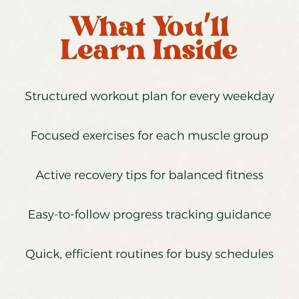Your Weekday Warrior Workout Checklist: Your Perfect Monday to Friday Workout Routine