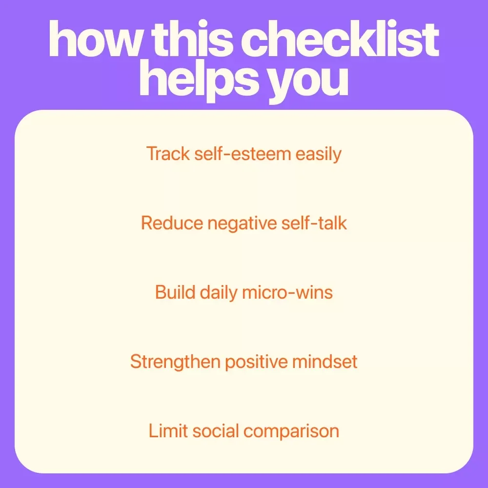 The Self-Esteem Power-Up Checklist: Your 10 Steps to Rise from Within - How to Improve Your Self-Esteem Naturally Digital Download