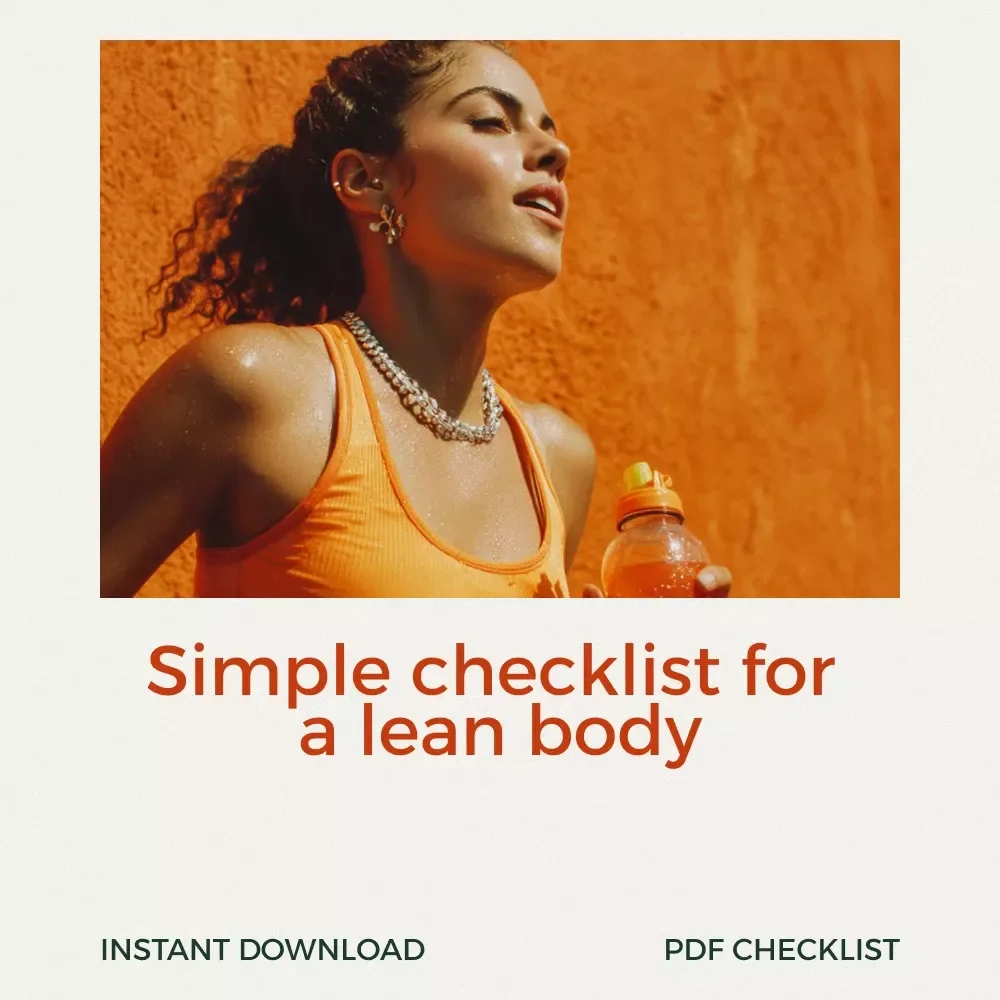 Your Lean, Mean Checklist: A Roadmap to Success 💪 | Printable Fitness Checklist & Workout Routine to Get Lean | 30-Day Lean Planner Digital Download