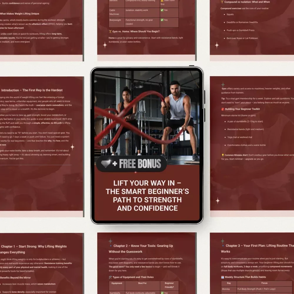 Lift Your Way In – The Smart Beginner’s Path to Strength and Confidence | Starter Weight Lifting Routine Guide for Beginners