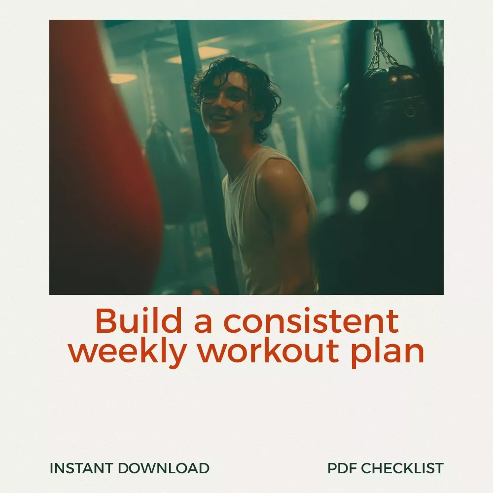 The Weekly Workout Routine Checklist | Simple Weekly Workout Routine Planner for Strength, Cardio & Consistency