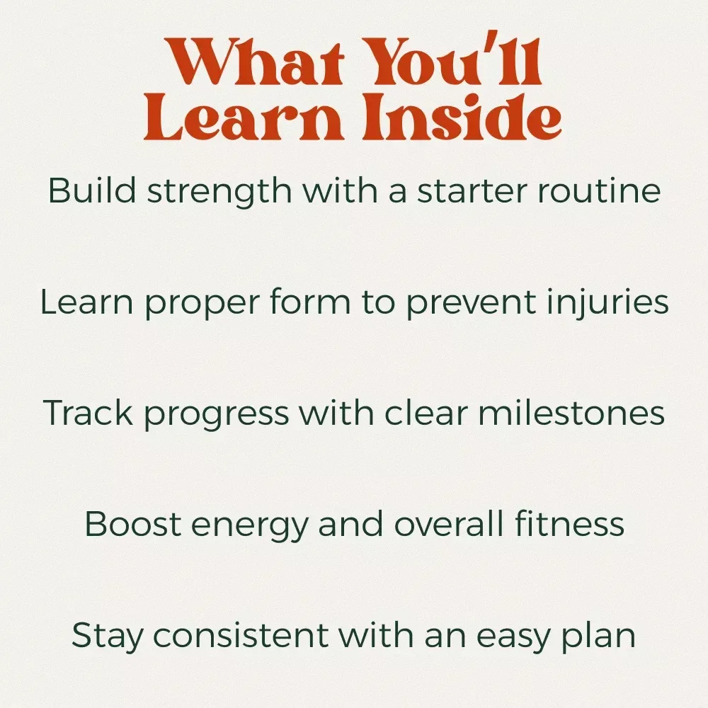 Lift-Off Checklist: Your No-Fluff Beginner’s Guide to Getting Stronger – Starter Weight Lifting Routine Digital Download