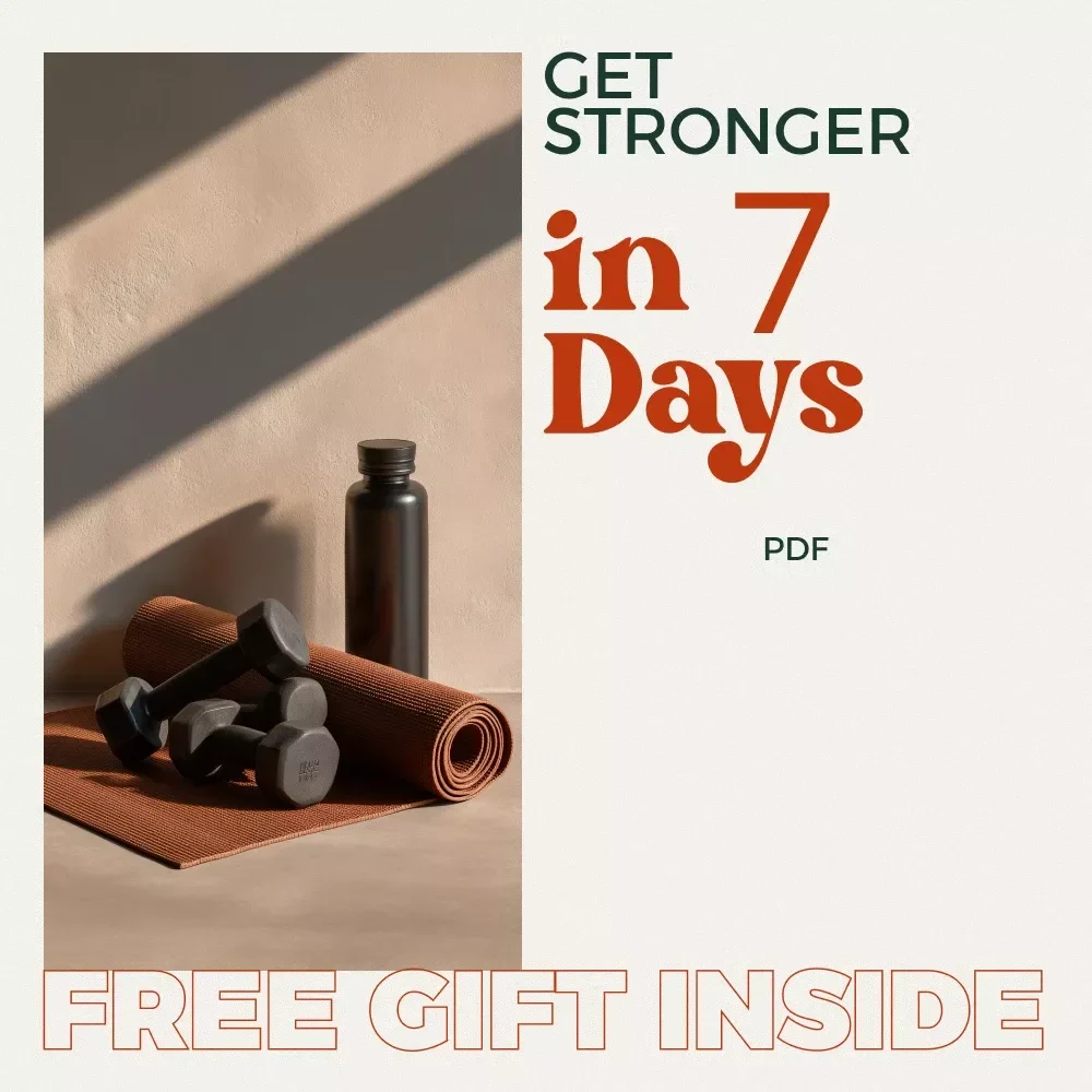 Get Stronger in 7 Days Checklist | Simple 7 Day Workout Routine Planner for Busy Beginners & Home Fitness