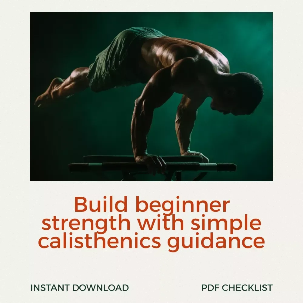 Your No-Excuses Calisthenics Starter Checklist – Beginner-Friendly Calisthenics Workout Routine for Beginners Digital Download
