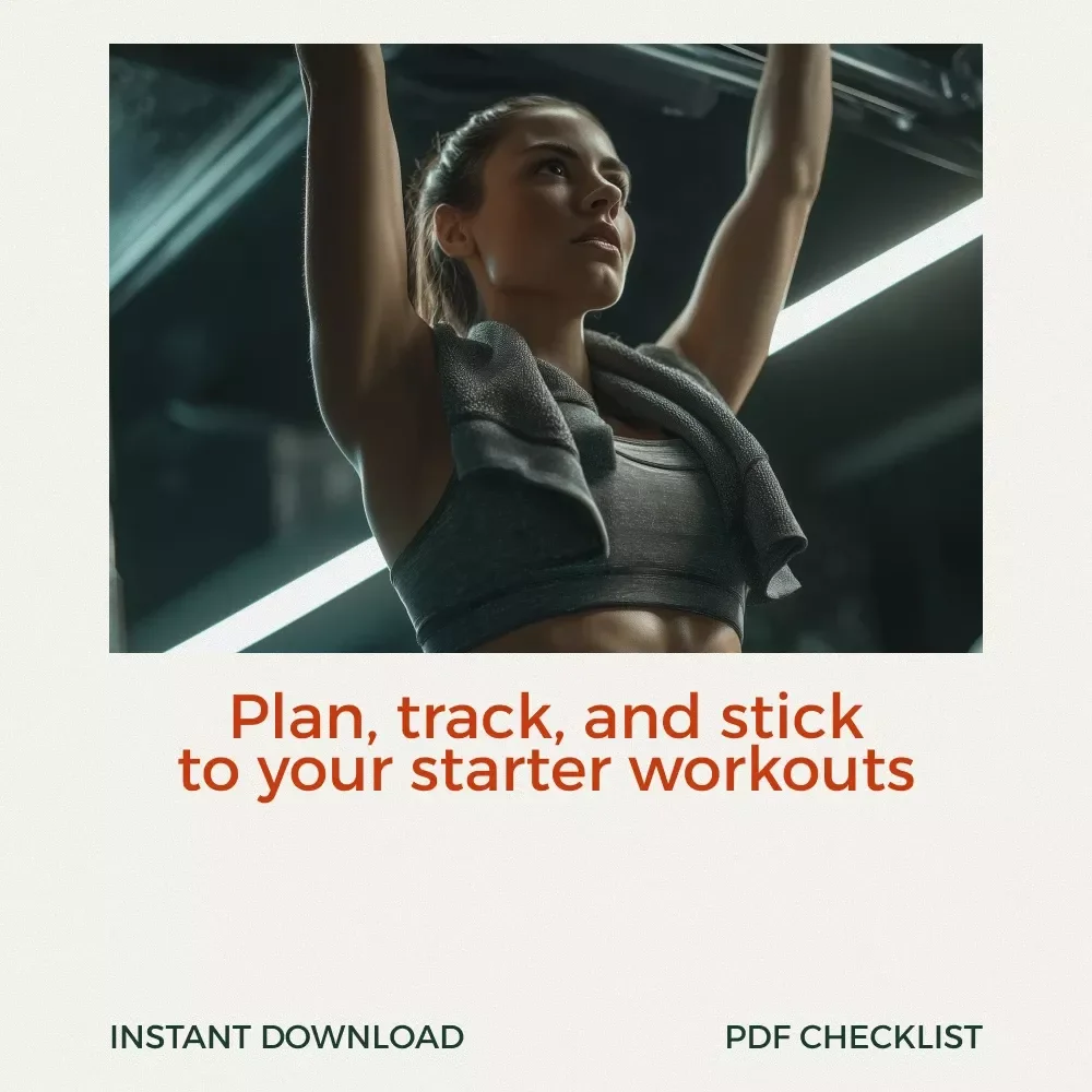 Your Starter Workout Success Checklist – Best Starter Workout Routine Planner, Printable Fitness Guide & Weekly Workout Tracker