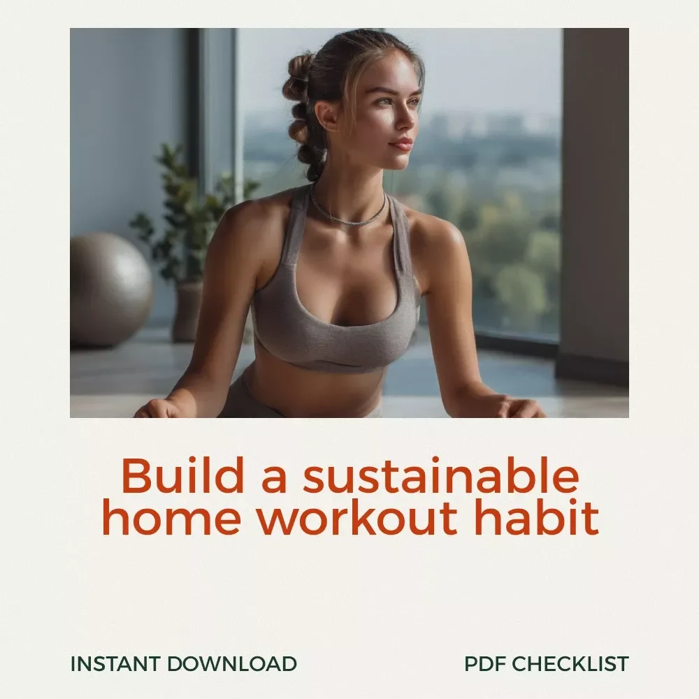 Your Ideal Daily Workout at Home Checklist – Simple Daily Workout Routine at Home Planner, Printable Fitness Habit Tracker, Digital Download