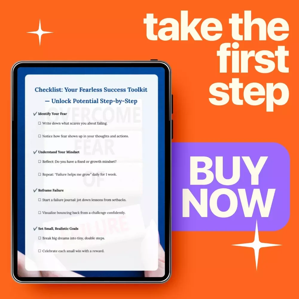 Checklist: Your Fearless Success Toolkit — Unlock Potential Step-by-Step | Overcoming Fear of Failure Digital Download