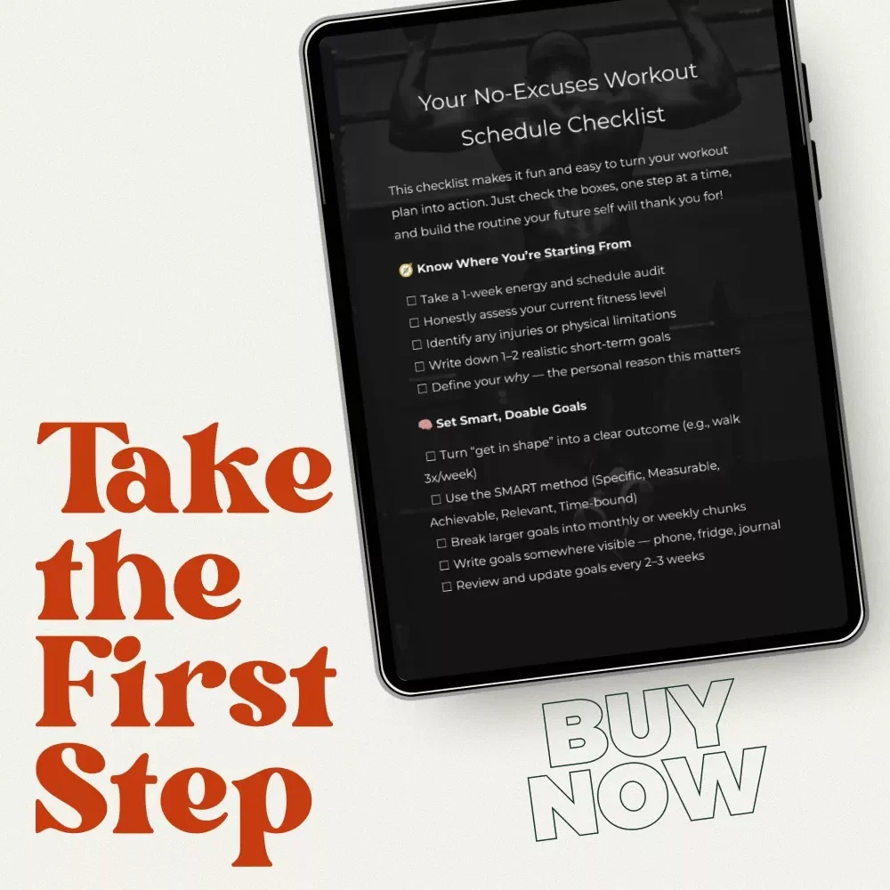 Your No-Excuses Workout Schedule Checklist – Easy Fitness Planner for Beginners | Simple Guide on How to Create a Workout Schedule That Sticks