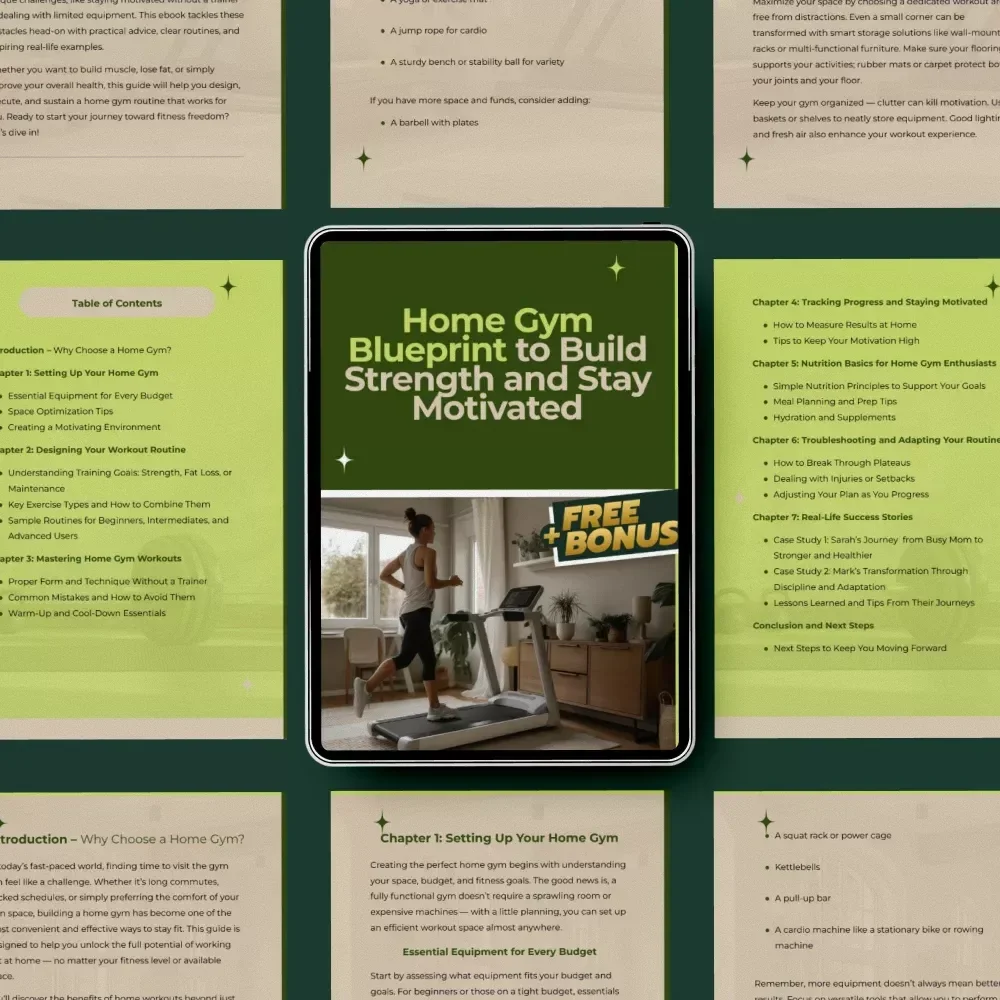 Home Gym Blueprint to Build Strength and Stay Motivated – Ultimate Home Gym Routine Guide eBook for Beginners to Advanced