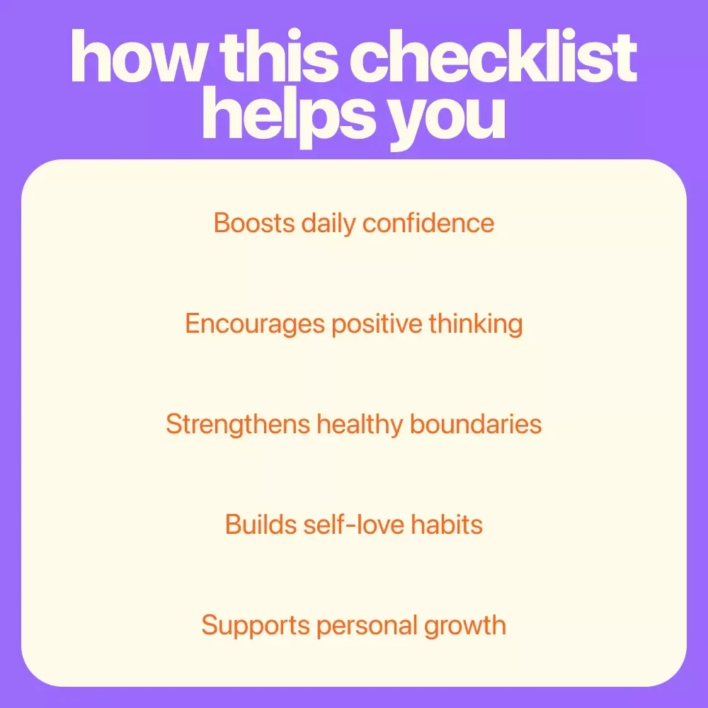 The Ultimate Self-Love Checklist: Your Daily Guide to Embrace & Empower Yourself | Building Self Love Daily Habits Guide