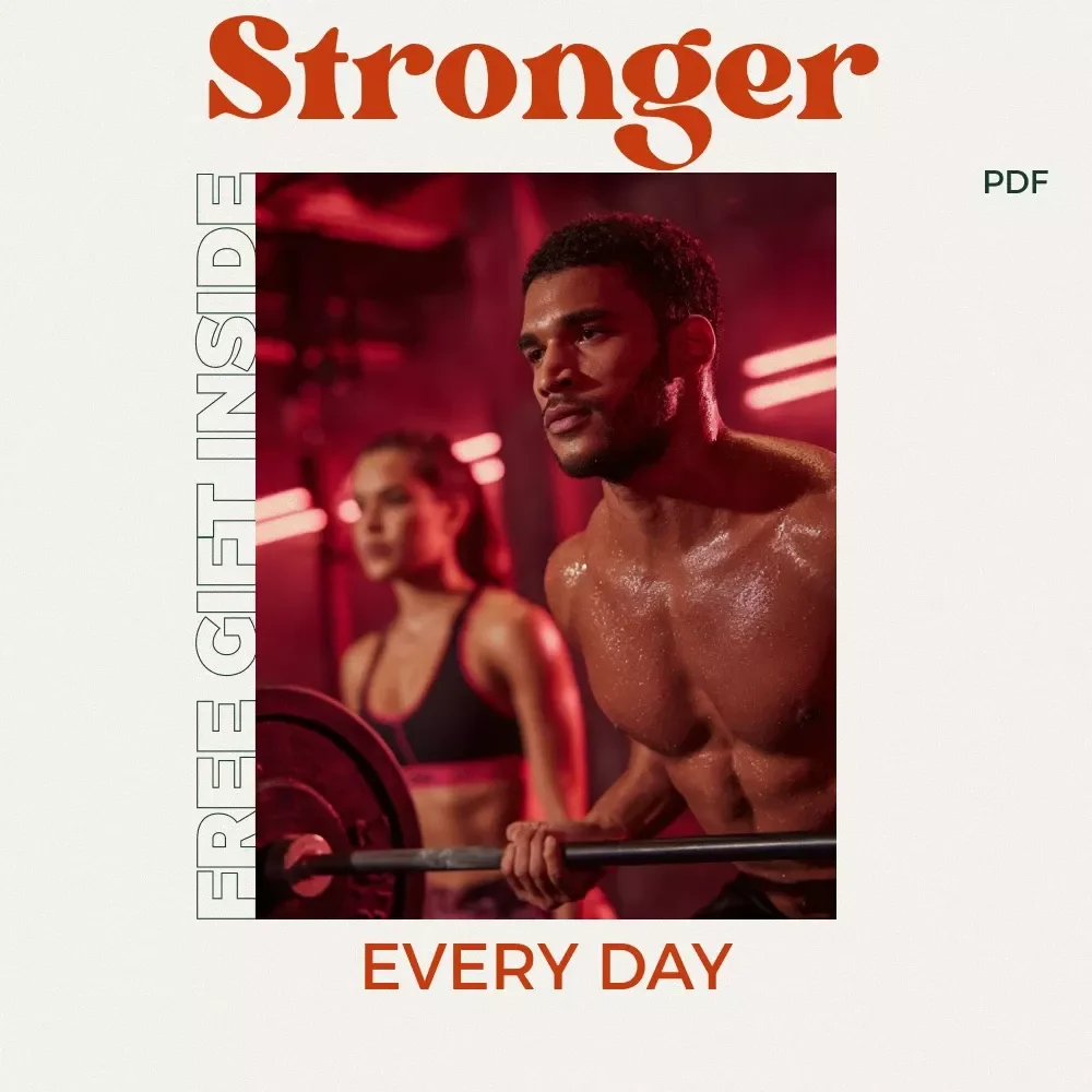 The Stronger Every Day Checklist | Simple Fitness Planner for a Good Full Body Workout Routine | Printable & Digital Download