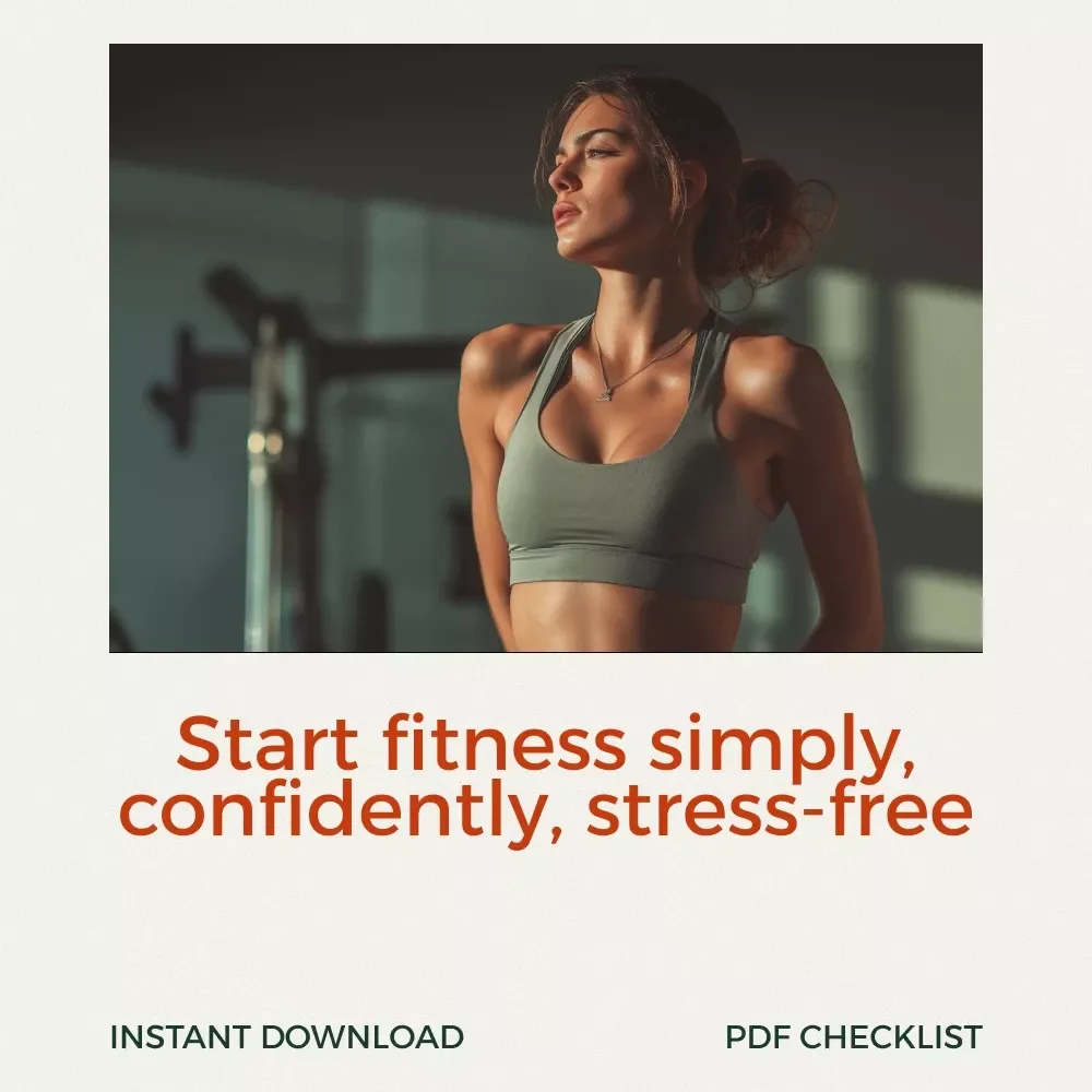 No-Sweat Start Fitness Routine Checklist for Total Beginners | Easy Fitness Routine for Beginners | Simple At-Home Workout Planner & Motivation Guide (Digital Download)