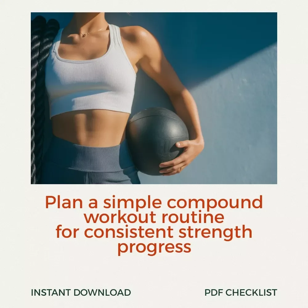 The Compound Power Moves Checklist | Compound Workout Routine Planner for Strength, Fat Loss & Full-Body Training