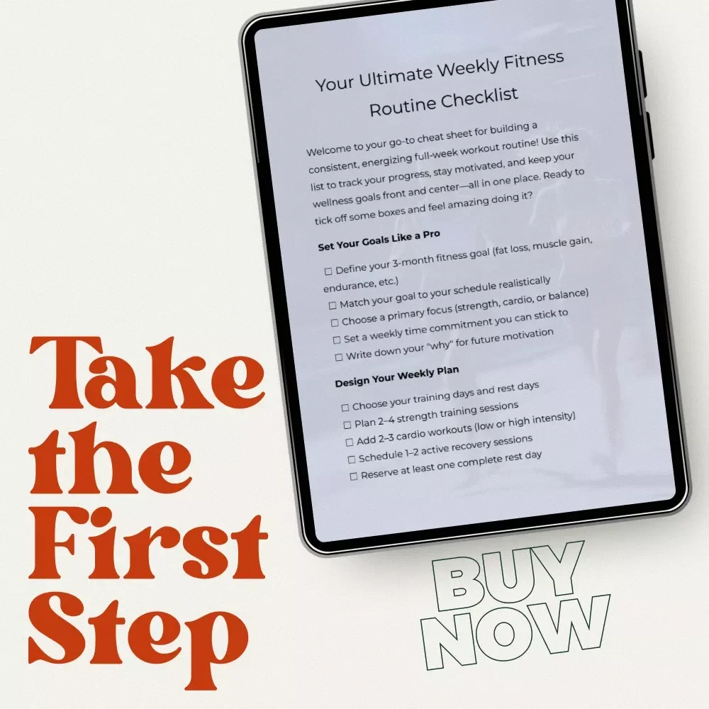 Your Ultimate Weekly Fitness Routine Checklist | Full Week Workout Routine Planner, Weekly Training Tracker, Digital Fitness Checklist
