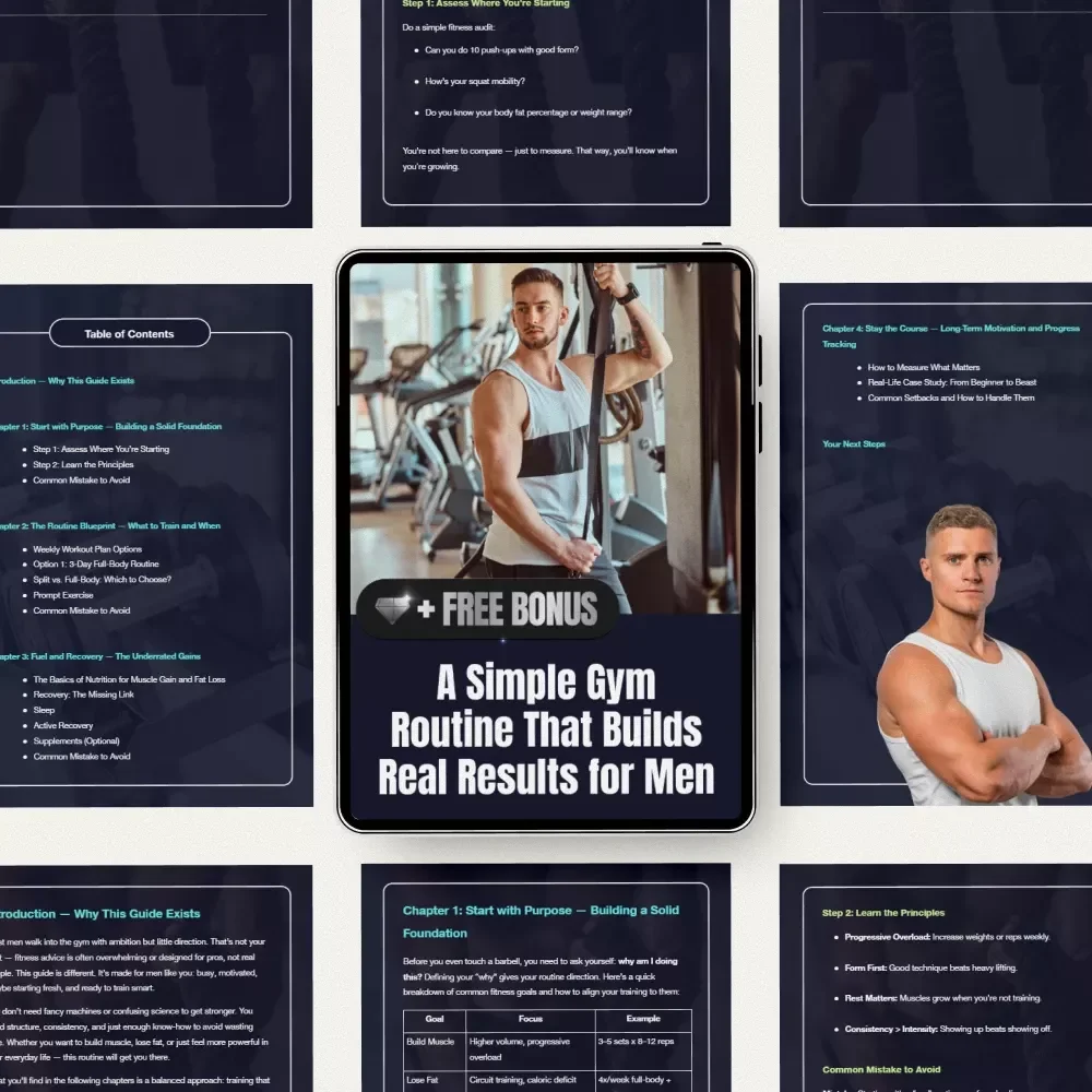 A Simple Gym Routine That Builds Real Results for Men | Gym Routine for Men, Fitness Guide, Muscle and Fat Loss Plan