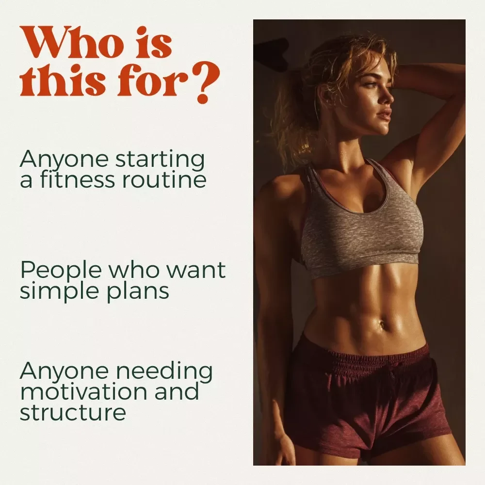 Get Stronger in 7 Days Checklist | Simple 7 Day Workout Routine Planner for Busy Beginners & Home Fitness