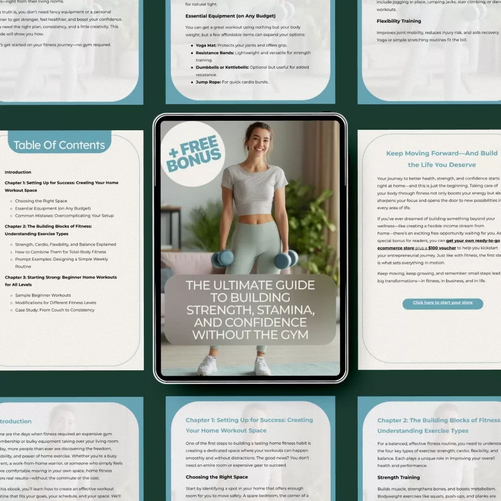 The Ultimate Guide to Building Strength, Stamina, and Confidence Without the Gym | Home Exercise eBook for At-Home Workouts, Bodyweight Training & Total Fitness