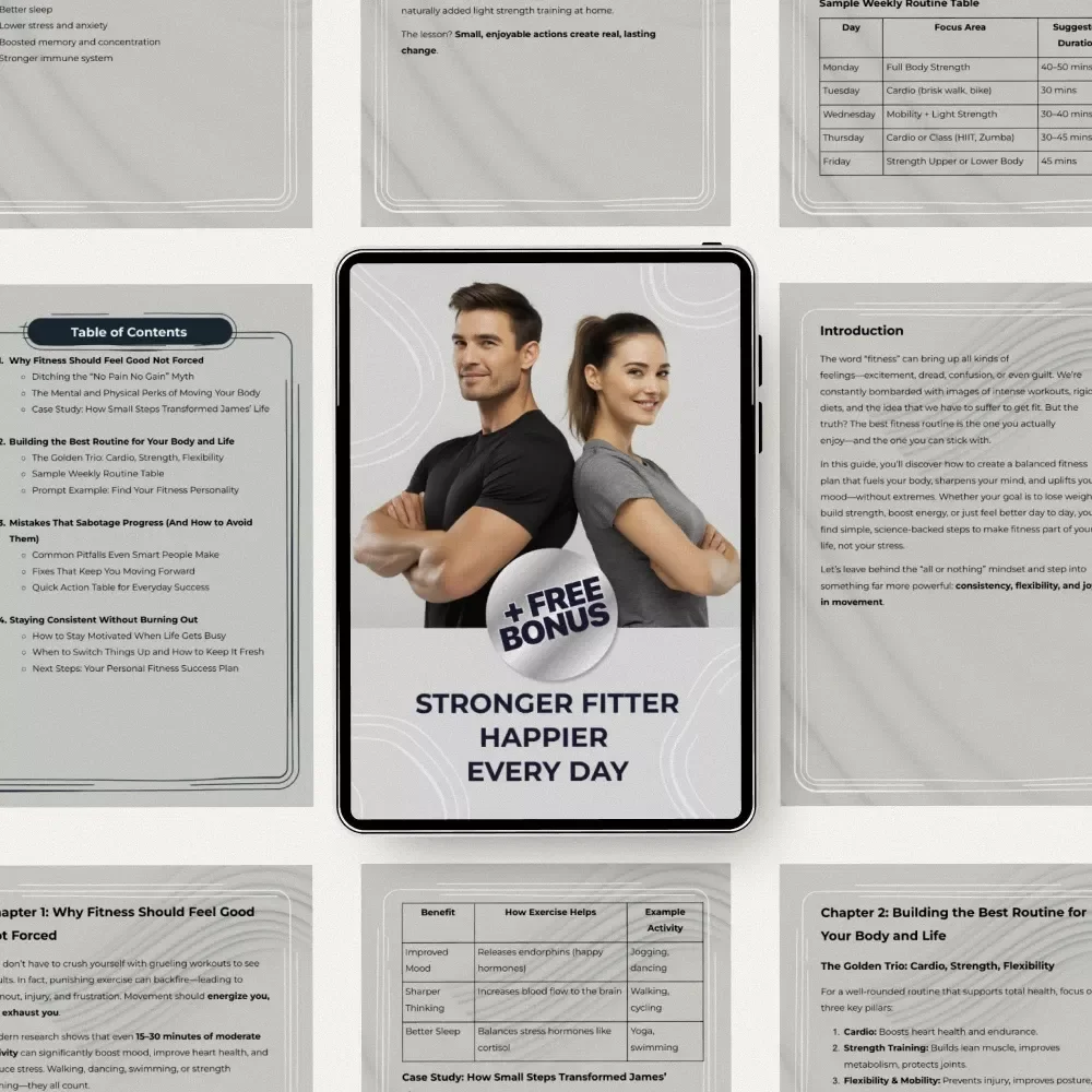 Stronger Fitter Happier: Your Ultimate Guide to the Best Fitness Routine, Consistency, and Sustainable Results Digital Download
