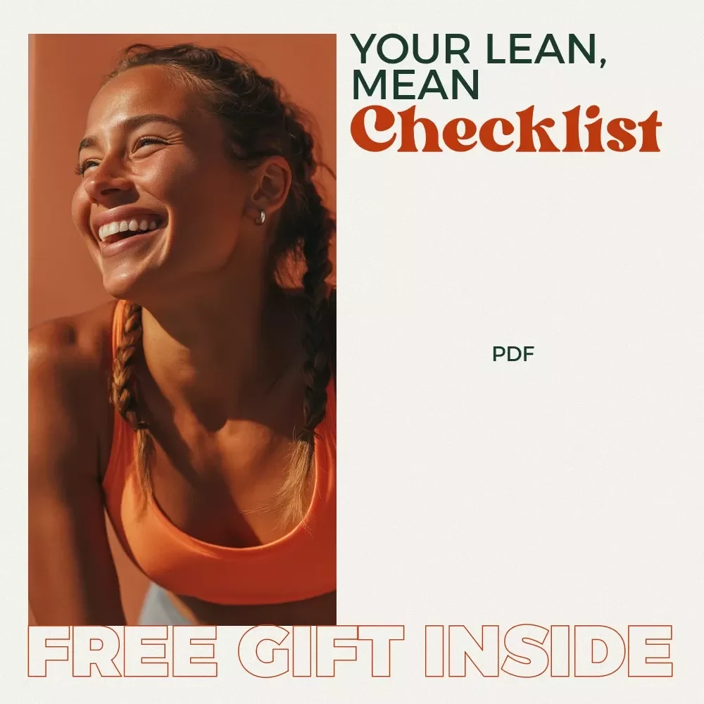 Your Lean, Mean Checklist: A Roadmap to Success 💪 | Printable Fitness Checklist & Workout Routine to Get Lean | 30-Day Lean Planner Digital Download