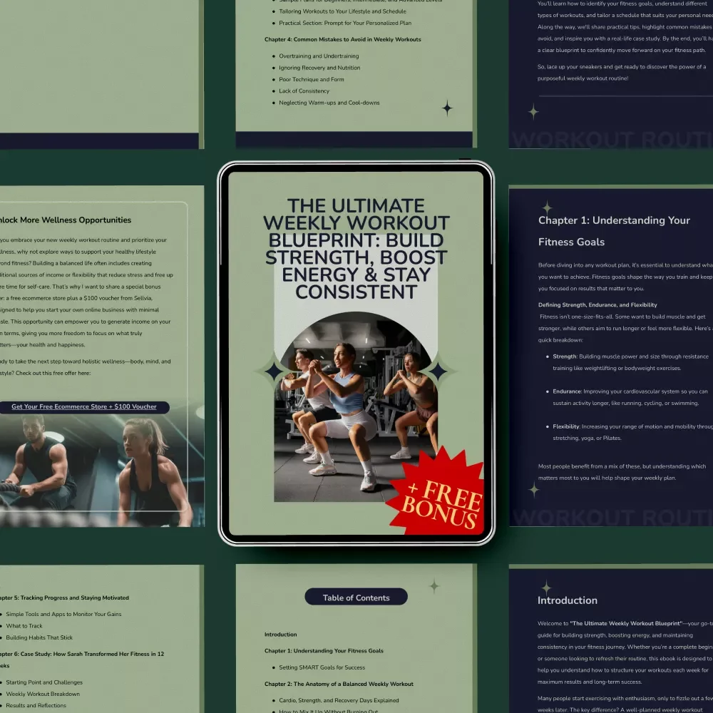 The Ultimate Weekly Workout Blueprint: Build Strength, Boost Energy & Stay Consistent | Weekly Workout Routine eBook