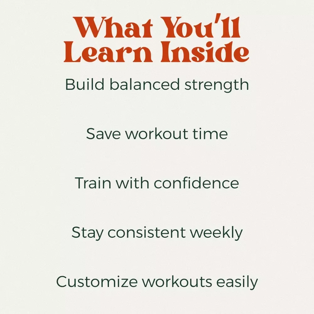 The Stronger Every Day Checklist | Simple Fitness Planner for a Good Full Body Workout Routine | Printable & Digital Download