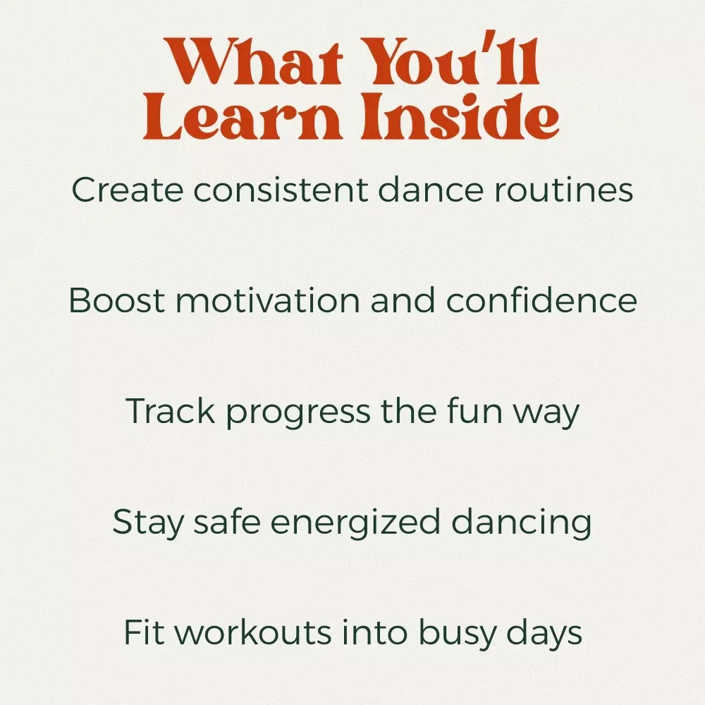 Your Dance Fitness Glow-Up Checklist | Dance Workout Planner, Digital Checklist for Dance Exercise Classes & At-Home Motivation