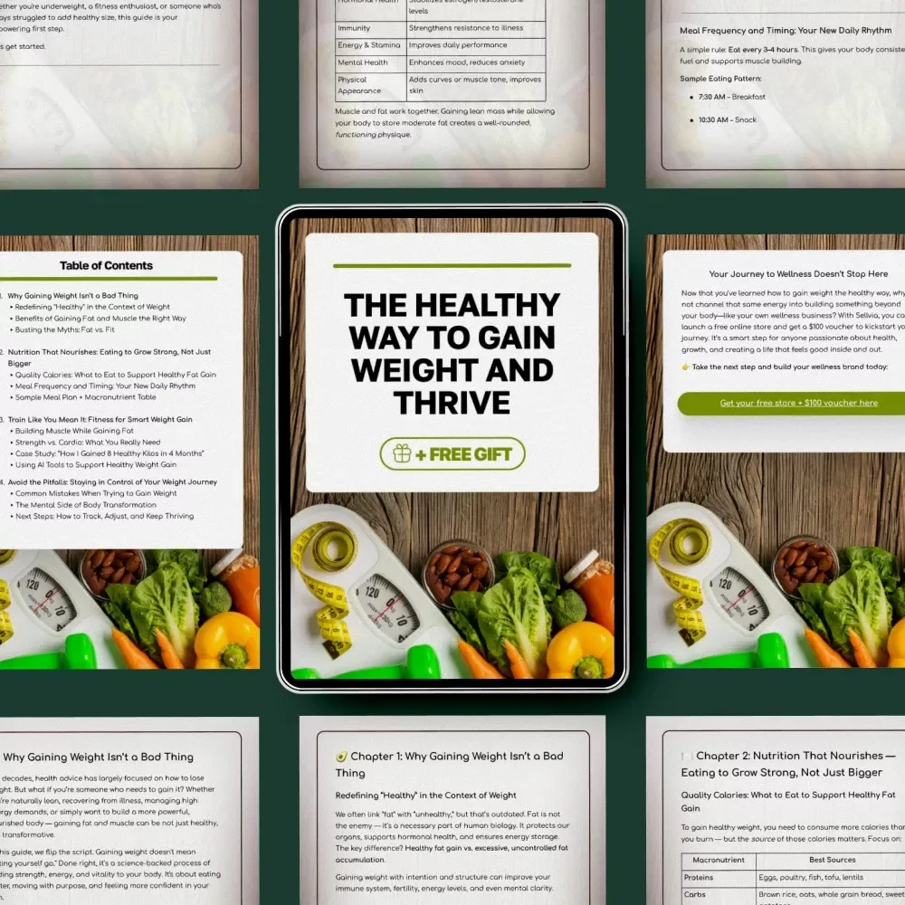 The Healthy Way to Gain Weight and Thrive: Ultimate Guide on How to Get Fat Healthy, Nutrition, Fitness, and Lifestyle Tips for Smart Weight Gain