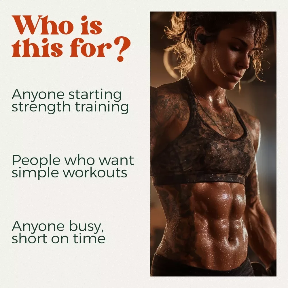 The Stronger Every Day Checklist | Simple Fitness Planner for a Good Full Body Workout Routine | Printable & Digital Download