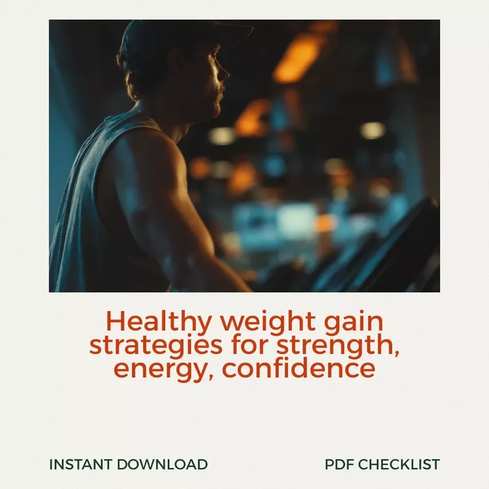 The Feel-Good Weight Gain Checklist: Your Step-by-Step Guide on How to Get Fat Healthy, Build Strength, and Fuel Your Body Right | Digital Download