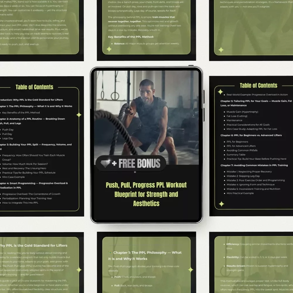 Push, Pull, Progress PPL Workout Blueprint for Strength and Aesthetics | PPL Workout Routine eBook