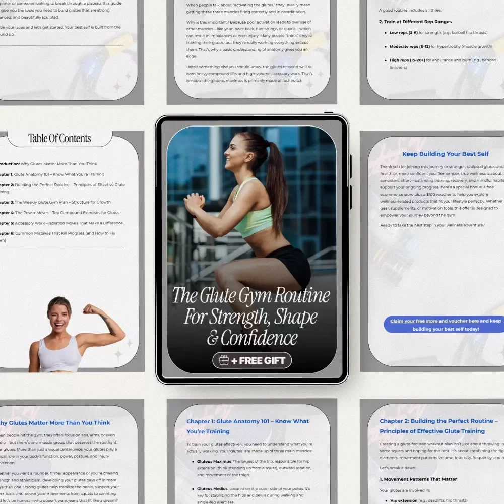 The Glute Gym Routine for Strength & Confidence | Glute Routine Gym eBook for Shape, Power & Results