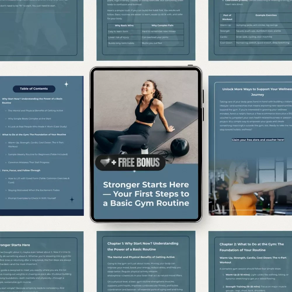 Stronger Starts Here — Your First Steps to a Basic Gym Routine | Beginner Fitness Guide & Gym Workout Planner