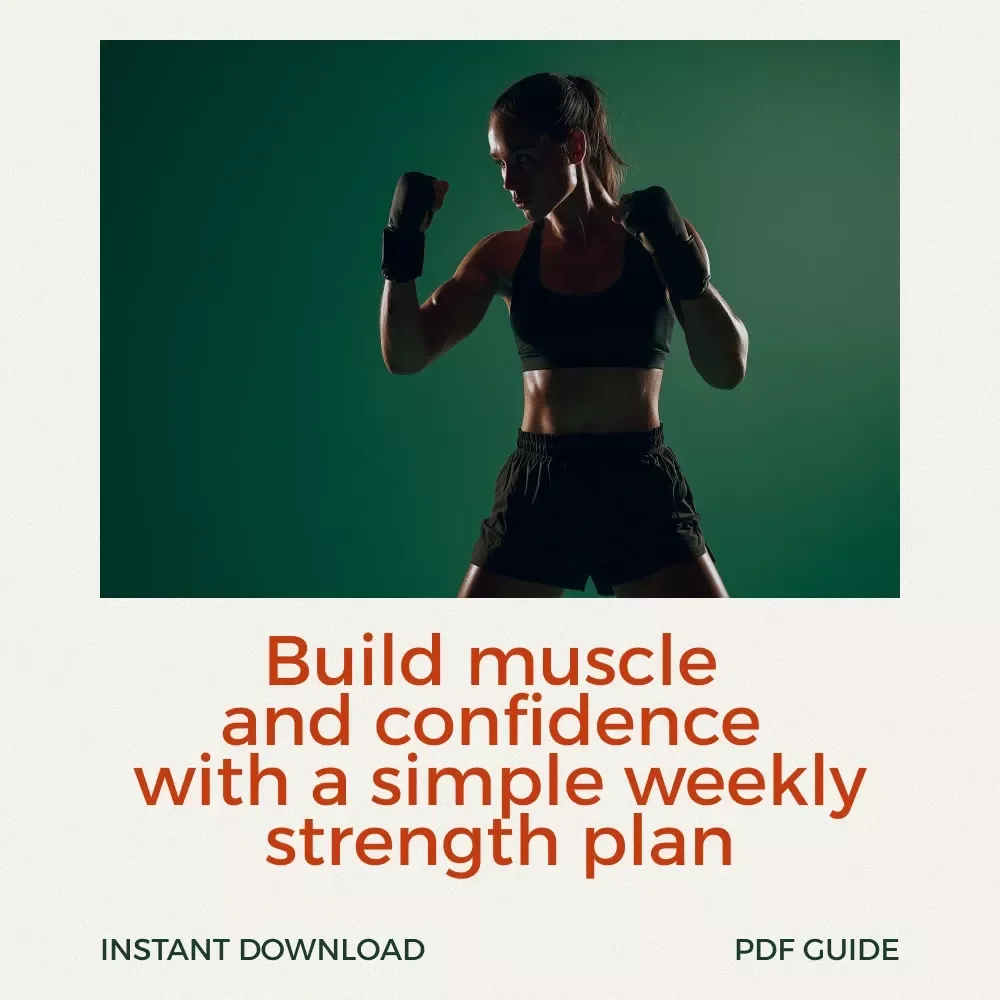 Stronger Every Week Plan to Build Muscle and Boost Confidence – Weekly Strength Training Routine Guide for Beginners & Busy Adults, Simple Muscle Building Plan, Confidence & Energy Boost Digital Download