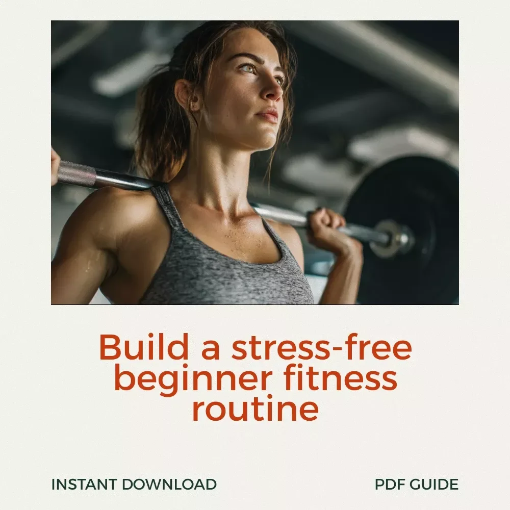 The No-Stress Beginner’s Guide to Building Your Fitness Routine | Simple Fitness Routine for Beginners Ebook, Step-by-Step Workout & Habit Guide
