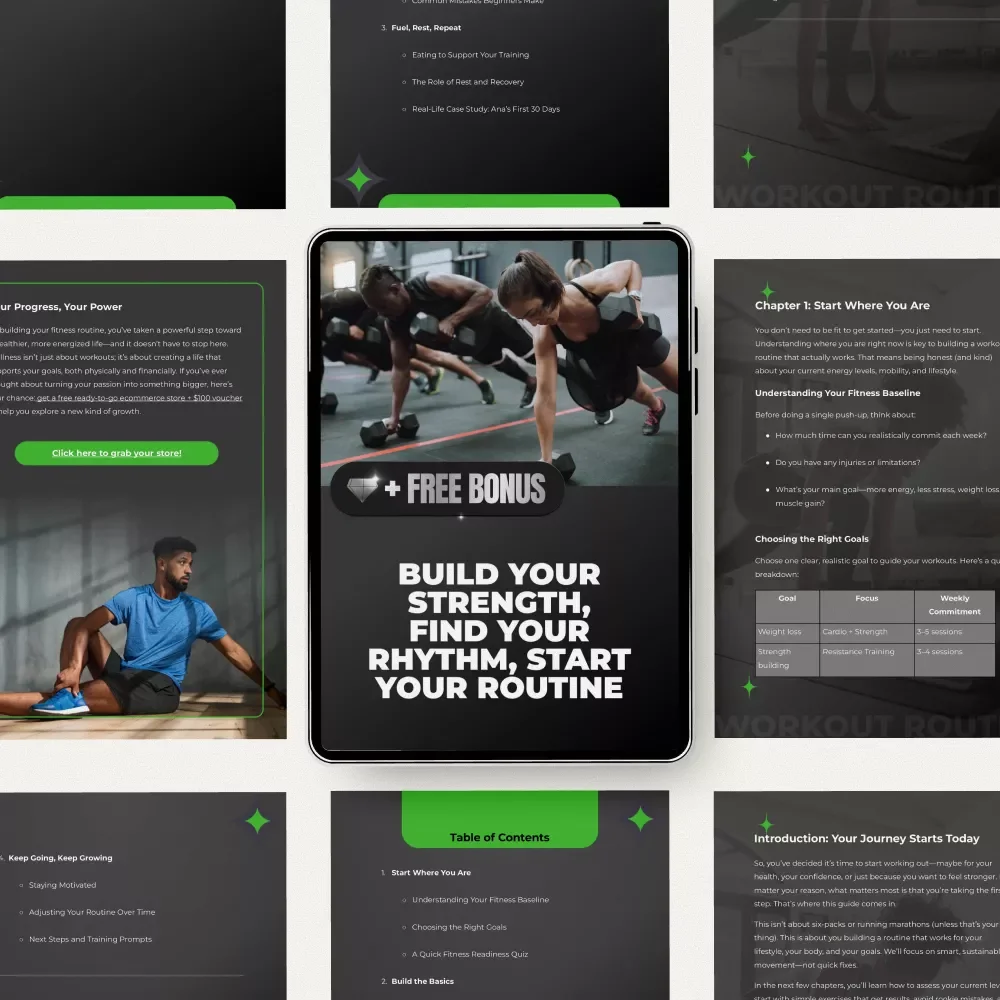 Build Your Strength, Find Your Rhythm, Start Your Routine – Beginner Fitness Guide & Starter Workout Routine PDF