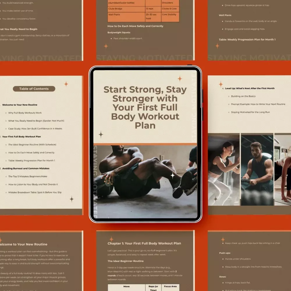 Start Strong, Stay Stronger with Your First Full Body Workout Plan | Beginner-Friendly Guide | Full Body Workout for Beginners