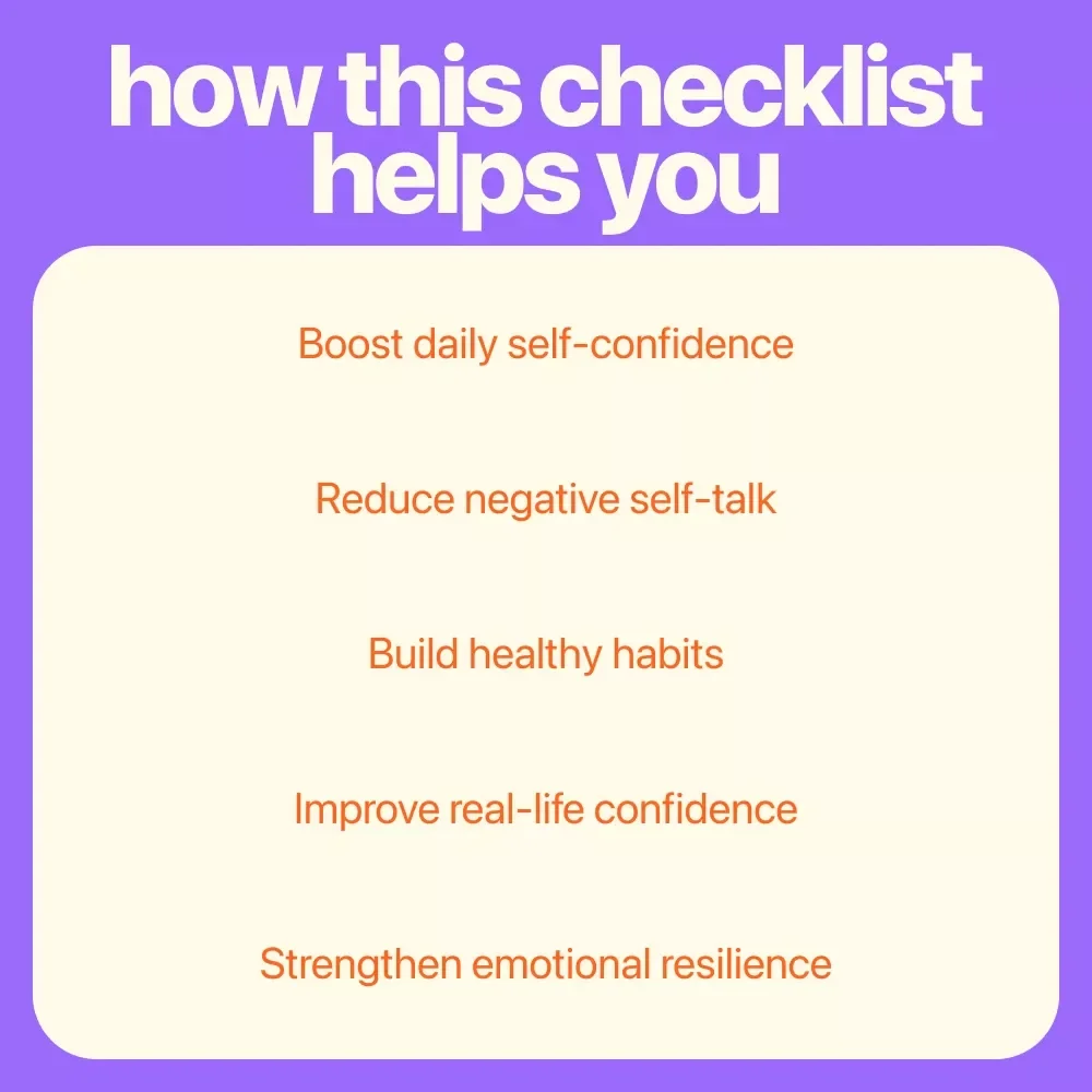 The Ultimate Teen Confidence Checklist: Shine Bright Every Day | Printable Guide for how to improve self esteem in adolescence