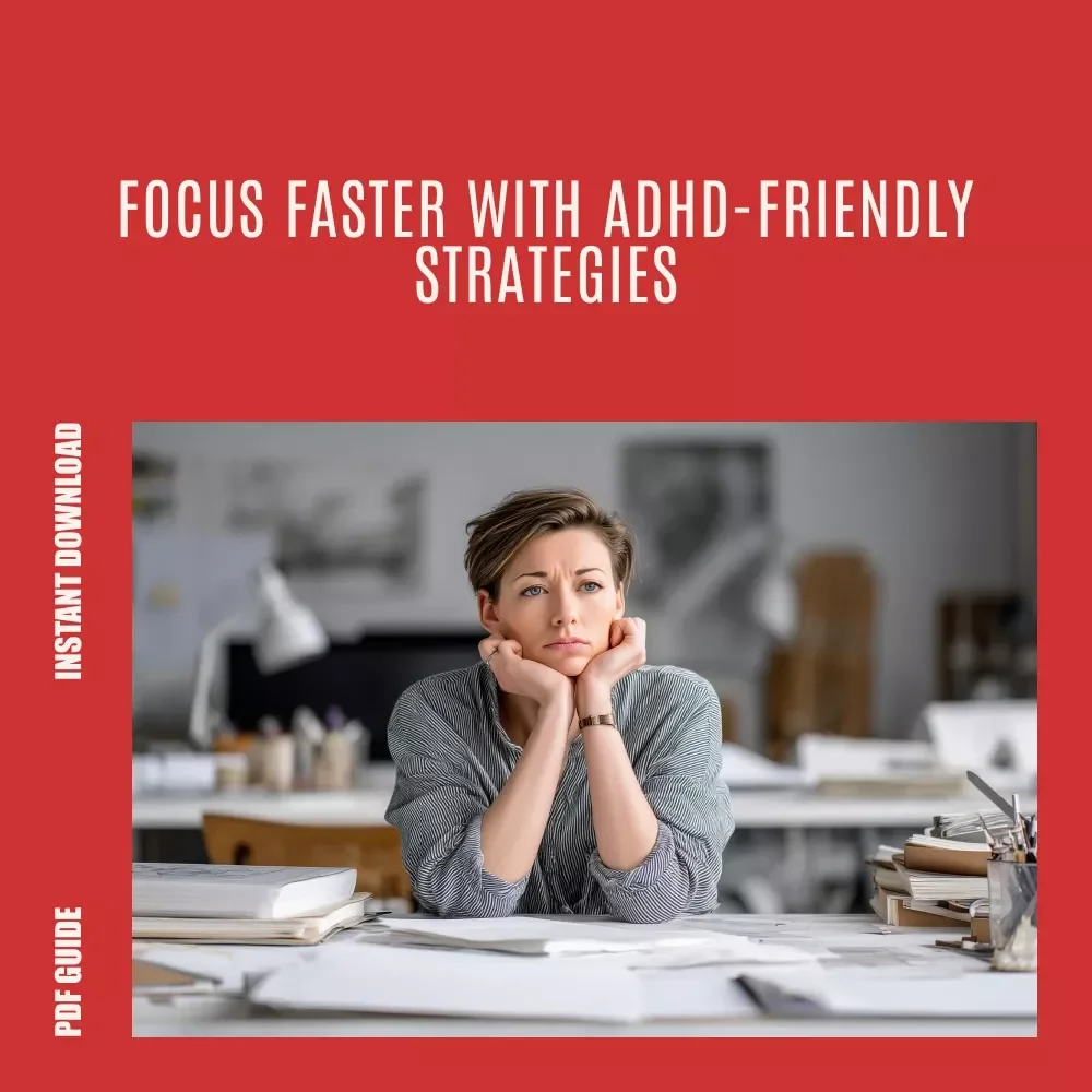 Focus in a Flash: Practical Strategies to Tackle ADHD and Stay on Track | ADHD Focus Guide, How to Focus with ADHD, Productivity & Organization Digital Download
