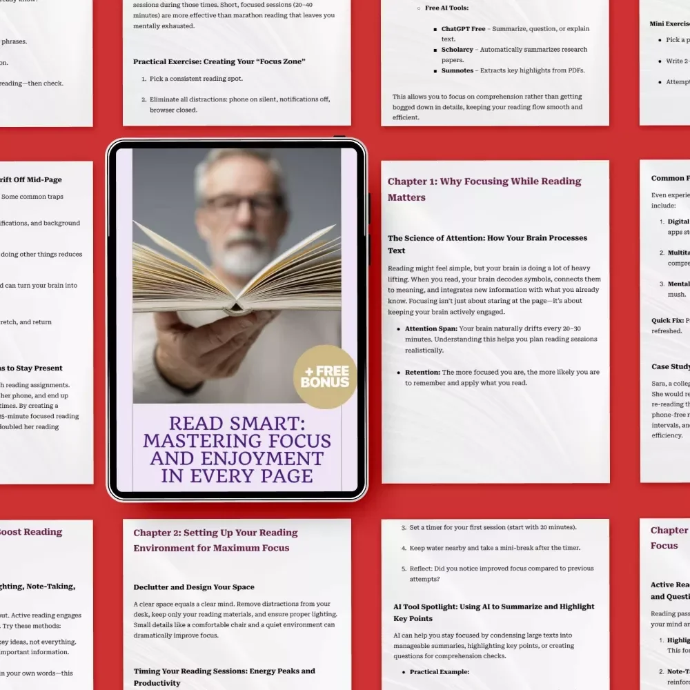 Read Smart: Mastering Focus and Enjoyment in Every Page | A Practical Guide on how to focus on reading, Build Better Reading Habits, and Stay Engaged