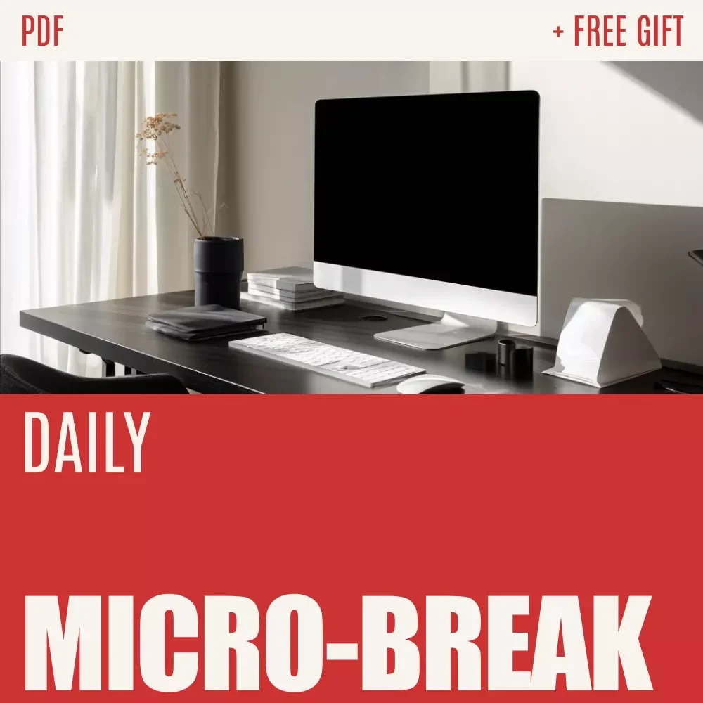 Your Energizing Micro-Break Master Checklist | Daily Micro-Break Planner to Restore Energy | Printable Digital Checklist for Focus, Balance & Burnout Relief